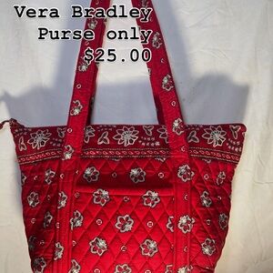 Vera Bradley Red and White Floral Tote